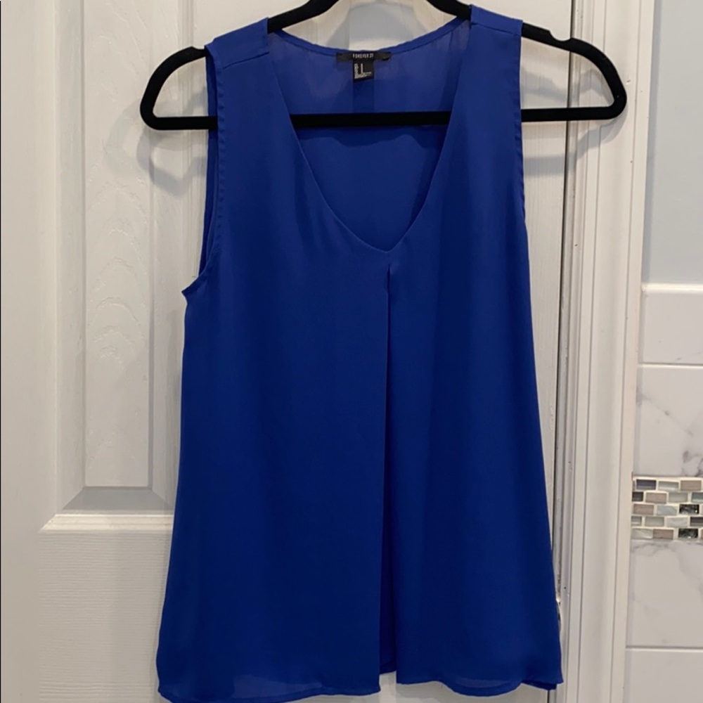 Beautiful royal blue sleeveless top